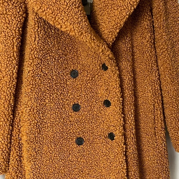 J. Crew Coat Double Breasted Teddy Sherpa Topcoat Jacket Sz SP - Picture 7 of 11